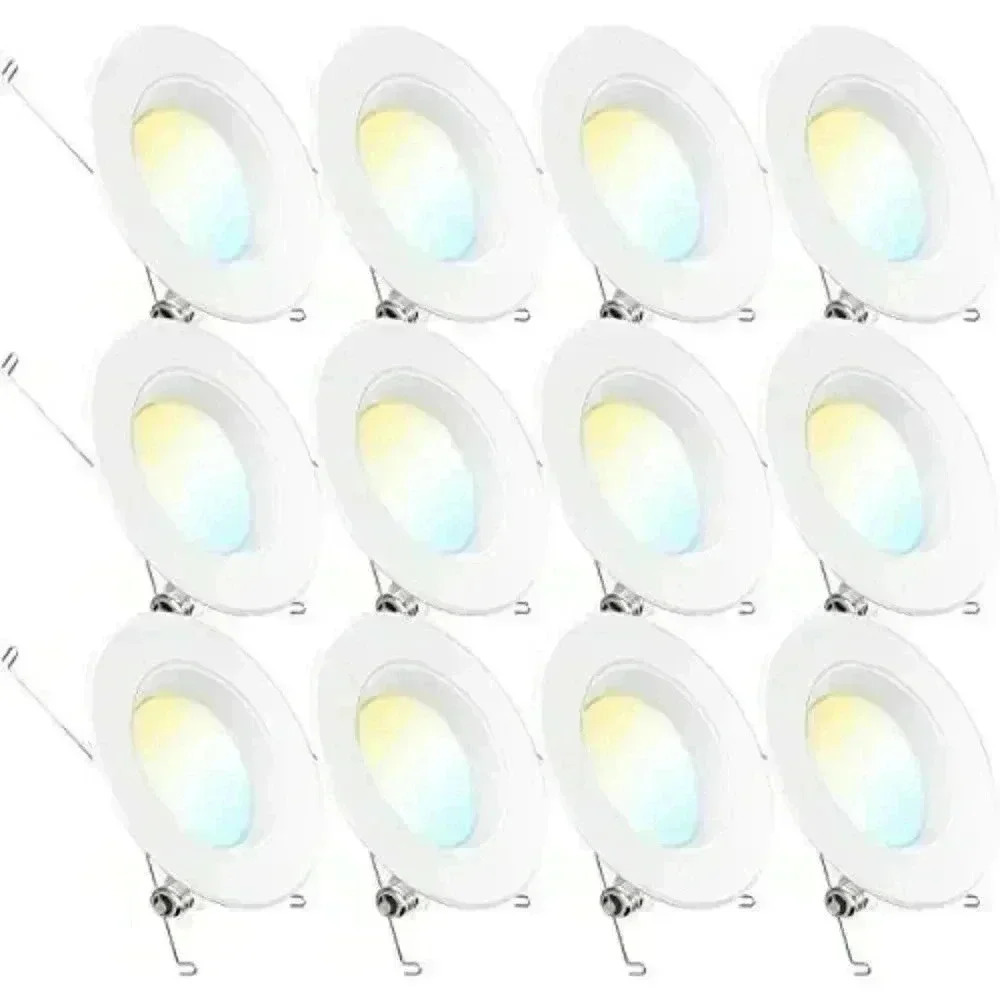 6” 5CCT Retrofit Baffle Trim Downlights 12-pack